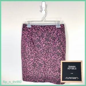 💛BANANA REPUBLIC Purple Cheetah🐆 Skirt